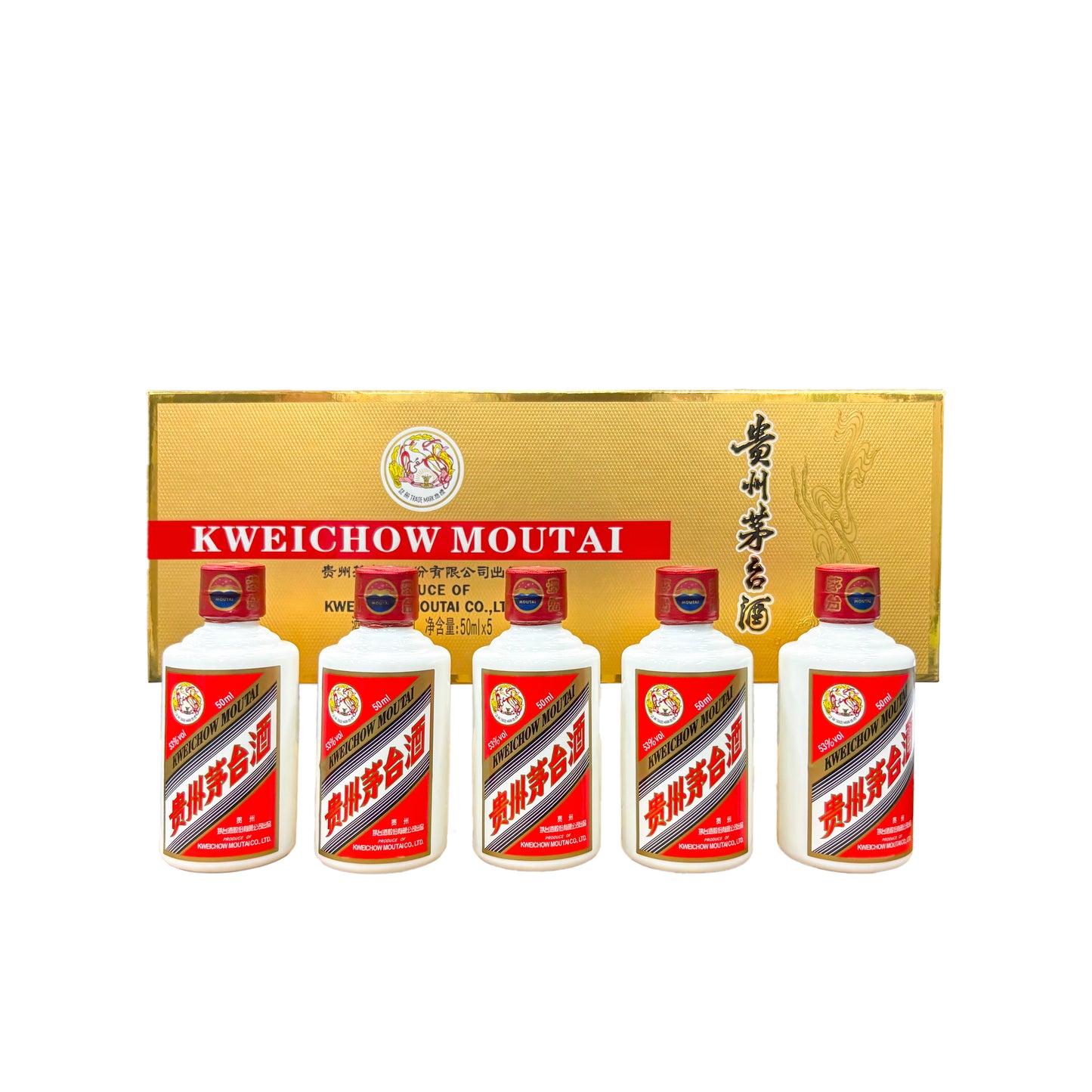 貴州茅台酒(飛天) 50ml×5本 GOLD化粧箱入